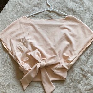 pasted baby pink wrap around blouse